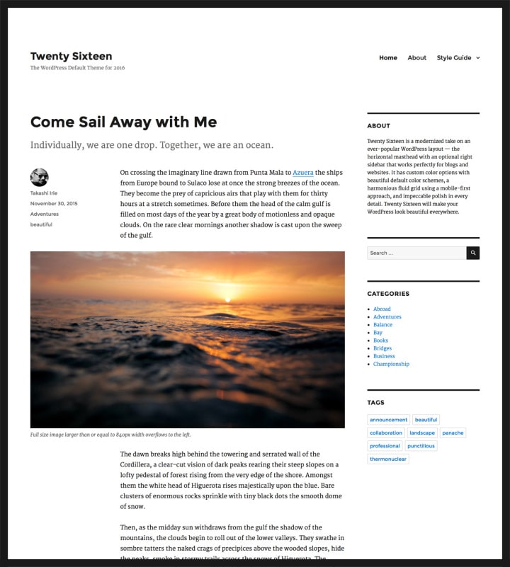 twentysixteen-wordpress