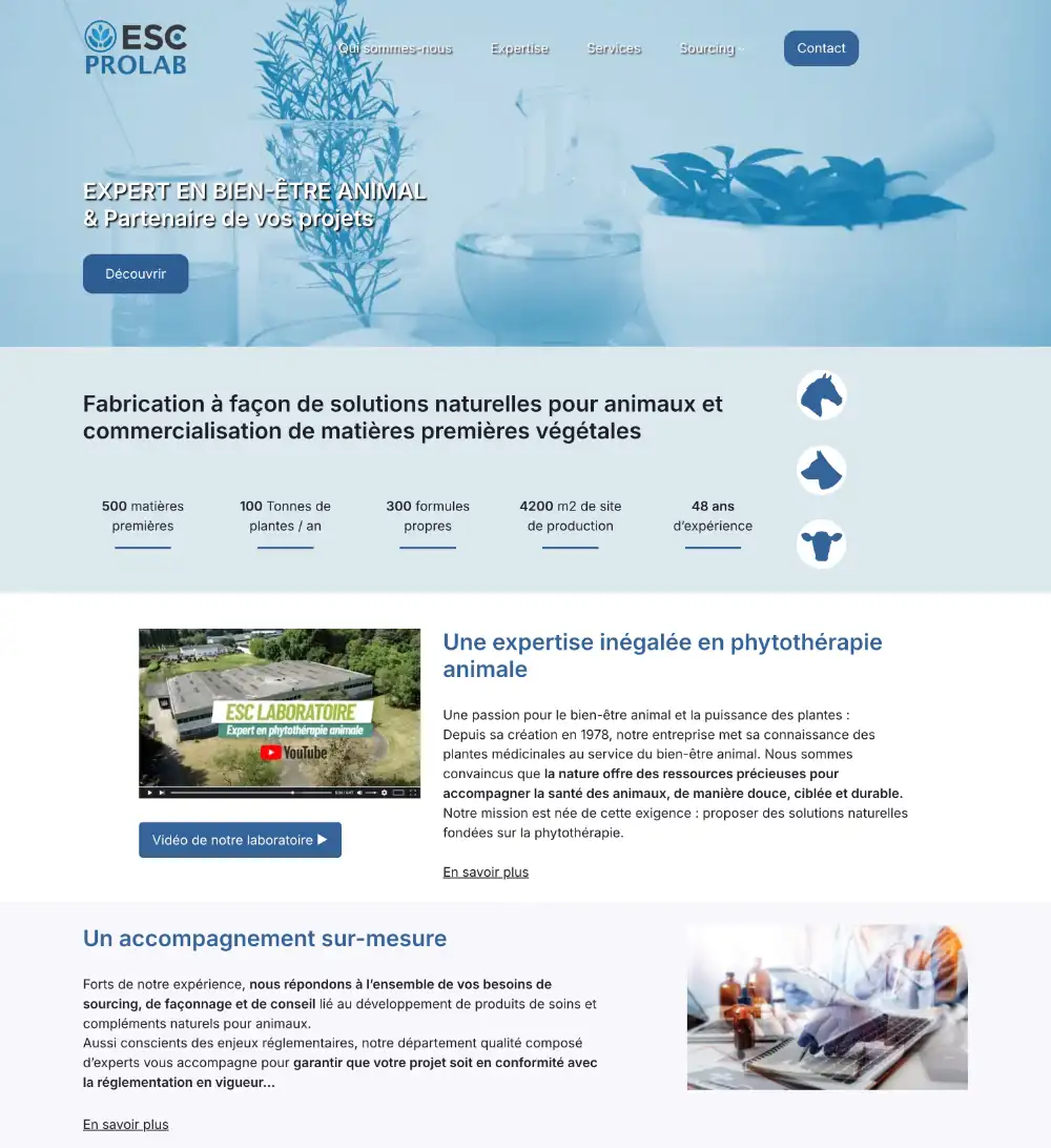 Site institutionnel ESC Pro Lab